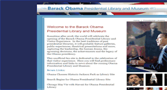 Desktop Screenshot of barackobamapresidentiallibrary.com