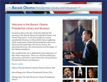 Tablet Screenshot of barackobamapresidentiallibrary.com